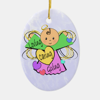 Angel Caregiver Keramikornament