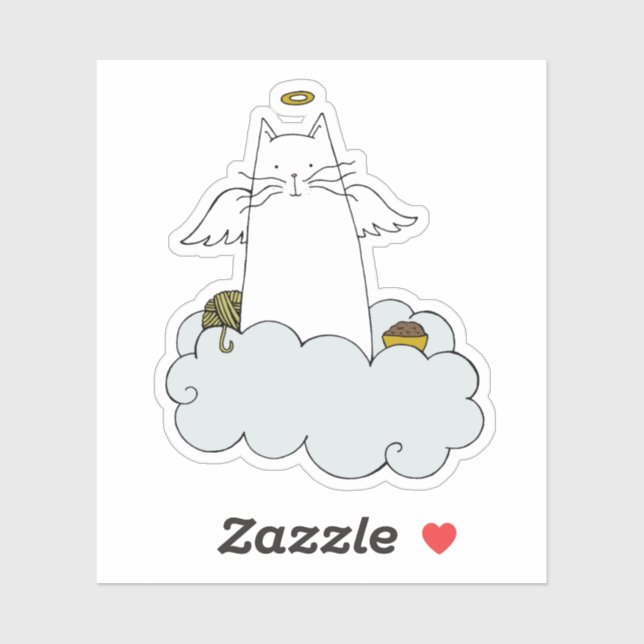 Angel Cat Sticker (Blatt)