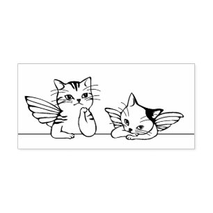 Angel Cats Rubber Briefmarke Gummistempel