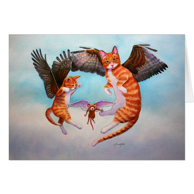 Angel Chat et jeu de souris (Devant horizontal)