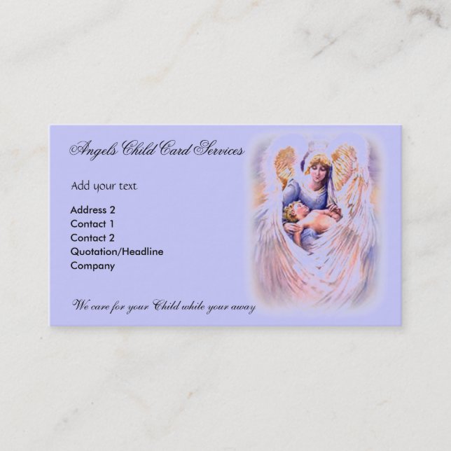 Angel Child Care Business Card Visitenkarte (Vorderseite)