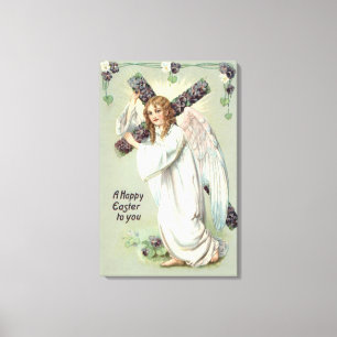 Angel Christlich Cross Vergessen Sie mich nicht Leinwanddruck