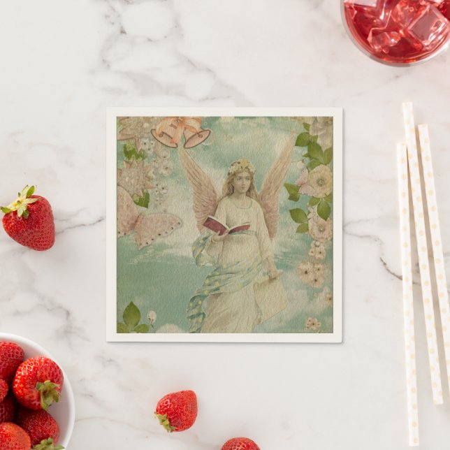 Angel Christmas Bells Serviette (Beispiel)