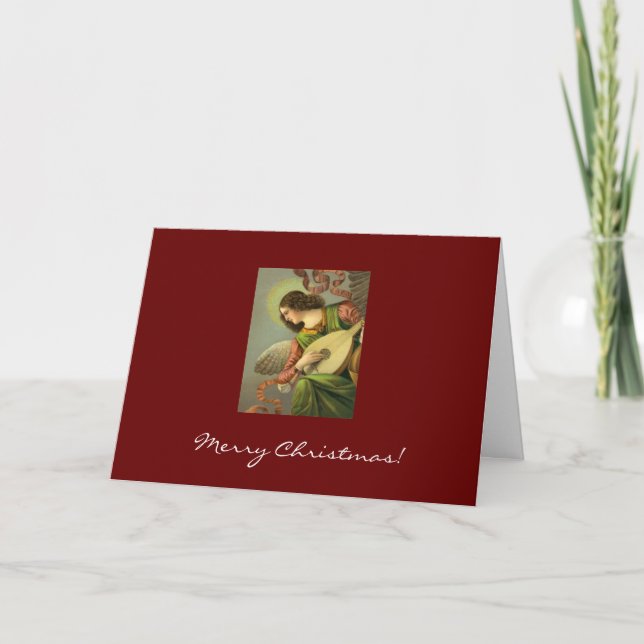 Angel Christmas Card Feiertagskarte (Vorderseite)
