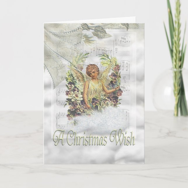 Angel Christmas Card Feiertagskarte (Vorderseite)