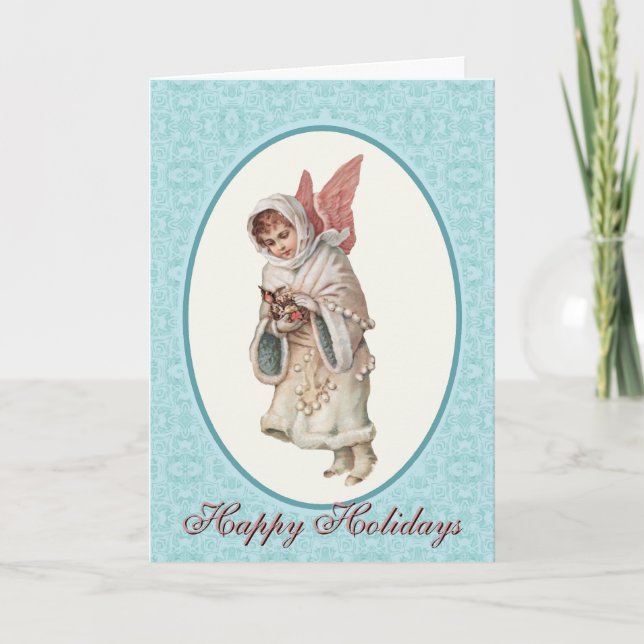 Angel Christmas Card Feiertagskarte (Vorderseite)
