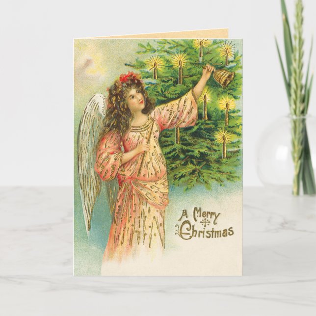Angel Christmas Card Feiertagskarte (Vorderseite)