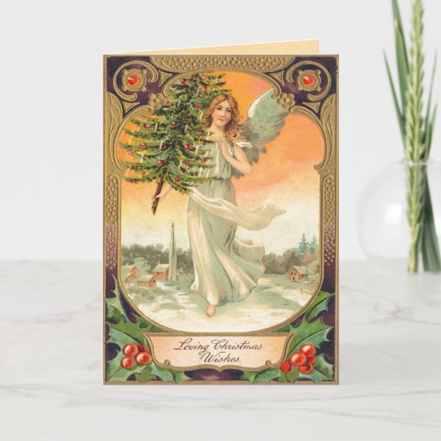 Angel Christmas Card Feiertagskarte (Vorderseite)