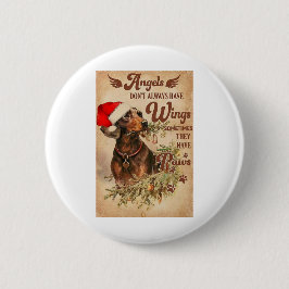Angel Christmas Dackeln Button