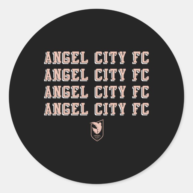 Angel City Fc Team Wiederholung Nwsl Soccer Runder Aufkleber (Vorderseite)