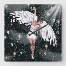 Angel Clock Quadratische Wanduhr
