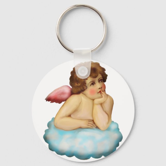 Angel Cloud Cupid Schlüsselanhänger (Vorderseite)