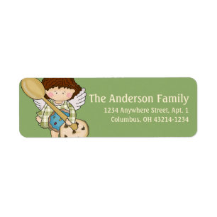 Angel Cookie Baker Rücksendeadresse Label Design2