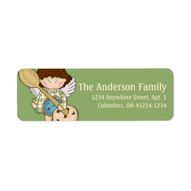 Angel Cookie Baker Rücksendeadresse Label Design2 (Vorne)