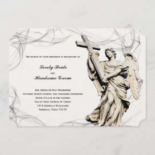 Angel Cross Christian Faire-part de mariage