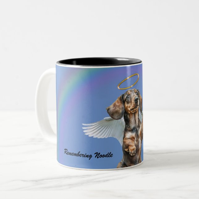 Angel Dachshund Remembrasser Café Mug (Devant gauche)