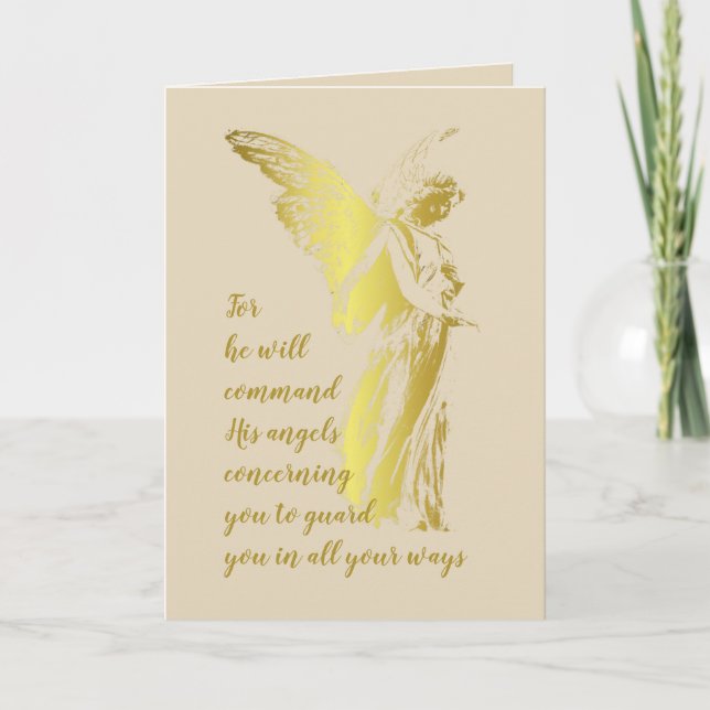 Angel Denken Sie und Sprichwort ein Gebet Karte (Vorderseite)