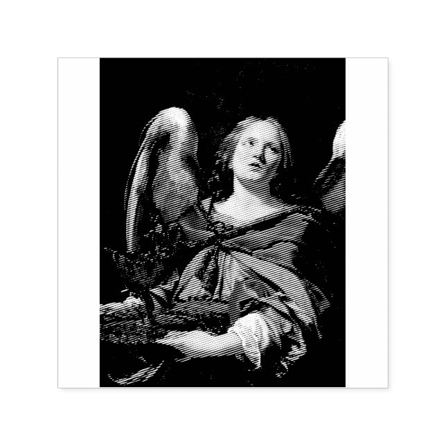 Angel, der das Schiff und das Handtuch hält Permastempel (Design)