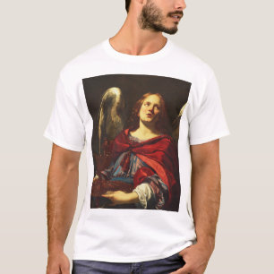 Angel, der das Schiff und das Handtuch hält T-Shirt