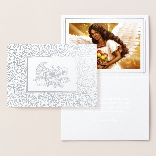 Angel des Erntedanks Luxury Folienkarte (Anzeige)