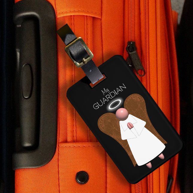 Angel des rosa Guardian, (beidseitig) Gepäckanhänger (Pink Guardian Angel)