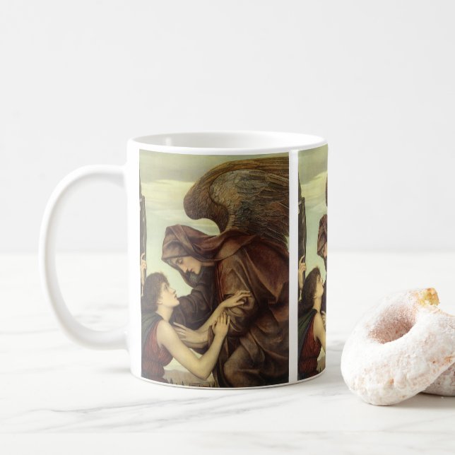 Angel des Todes von Evelyn De Morgan Kaffeetasse (Mit Donut)