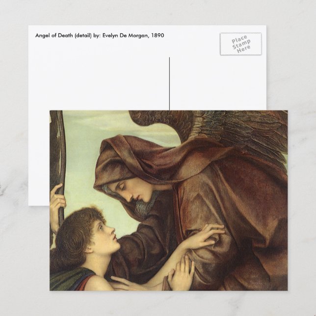 Angel des Todes von Evelyn De Morgan Postkarte (Vorne/Hinten)