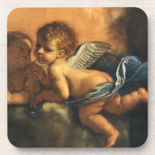 Angel detail, Patron Saints of Modena by Guercino Getränkeuntersetzer