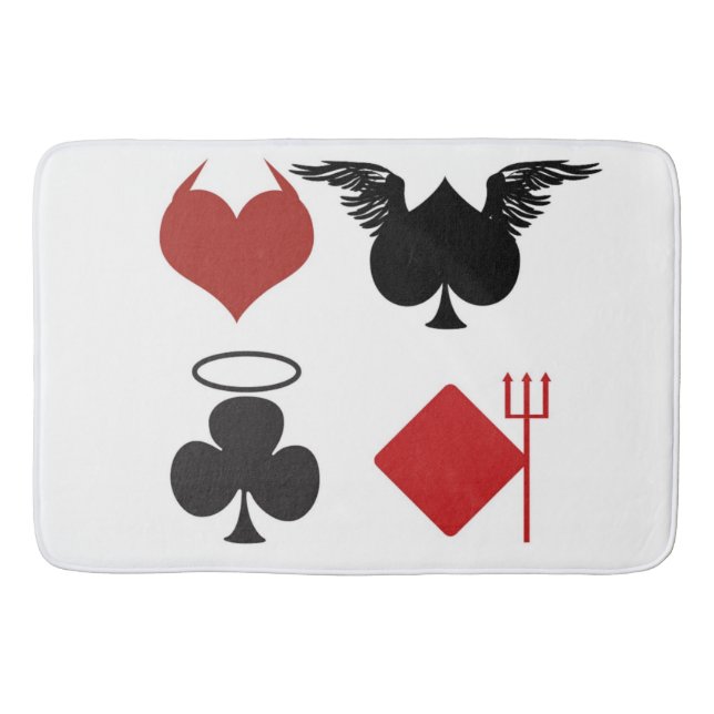 ANGEL DEVIL CARD ANZUG BADEMATTE (Vorderseite)