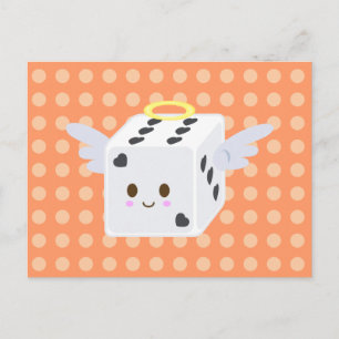 Angel Dice mit Herz Postkarte