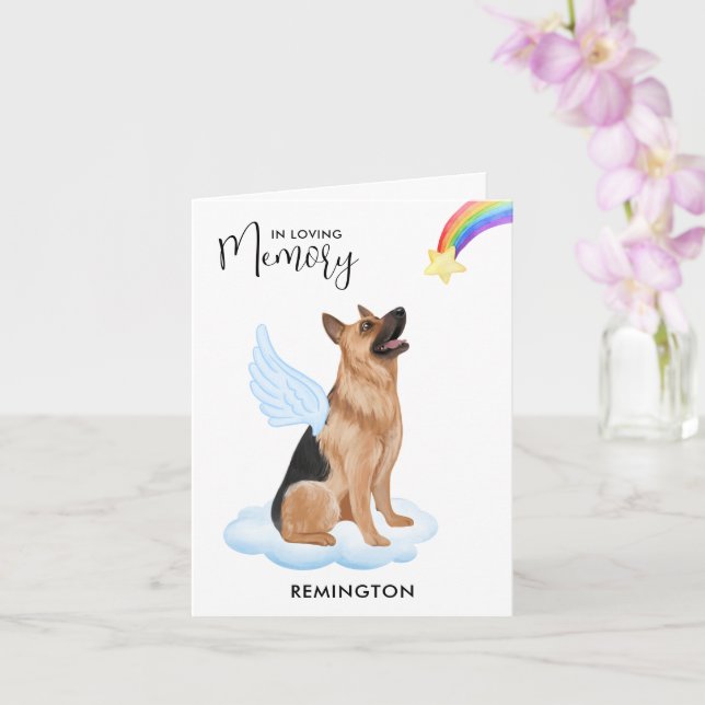 Angel Dog Pet Loss Beileid Karte (Orchidee)