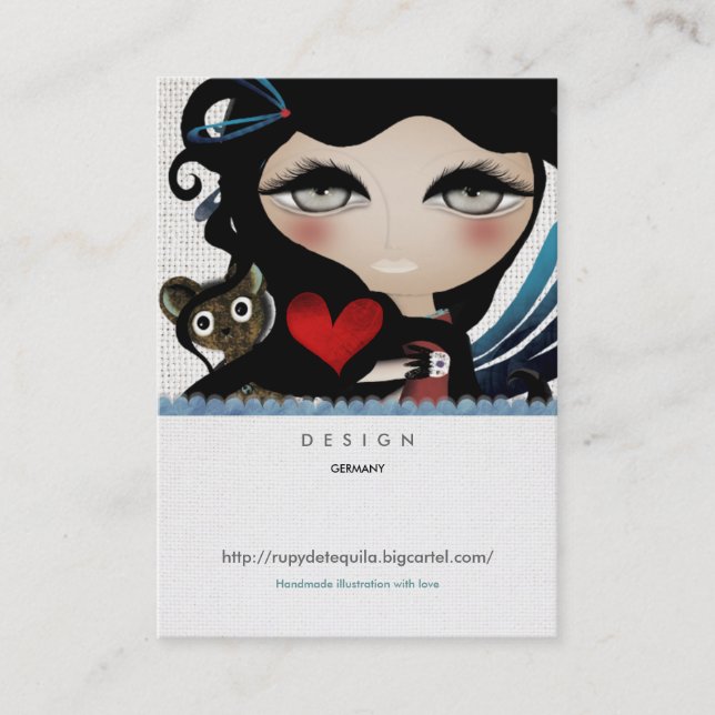 Angel doll süße Märchenfrau Business Cards Visitenkarte (Vorderseite)