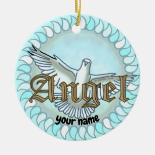 Angel-Dove-Ornament Keramik Ornament