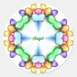 ANGEL~ EASTER WOW! Hübsche Eier zu Ostern Runder Aufkleber