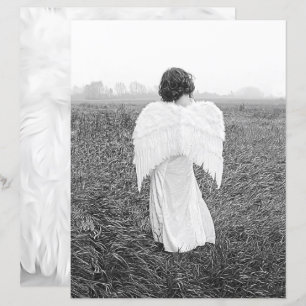 Angel Elegantes Schwarz-Weiß-Foto Kunst