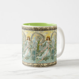 Angel En Bleu Mug À Café Deux Tons