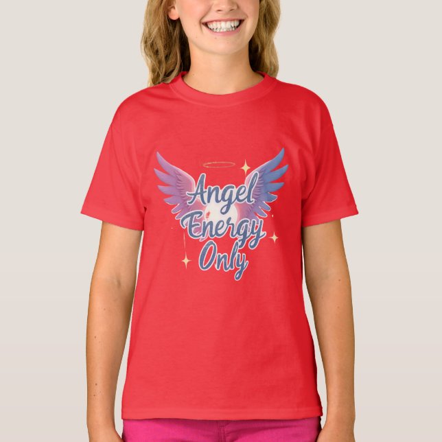 Angel Energy Only – Kawaii Aesthetic Tee (Vorderseite)