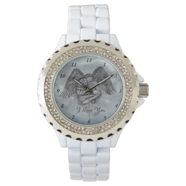Angel Eros in der Liebe Armbanduhr (Vorderseite)