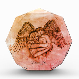 Angel Eros in der Liebe, ich Liebe Sie Fotoblock