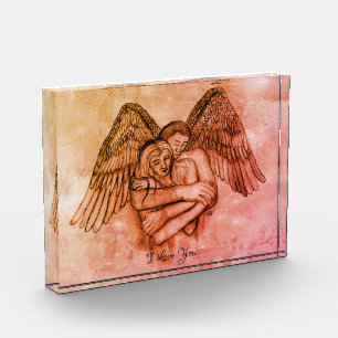 Angel Eros in der Liebe, ich Liebe Sie Fotoblock