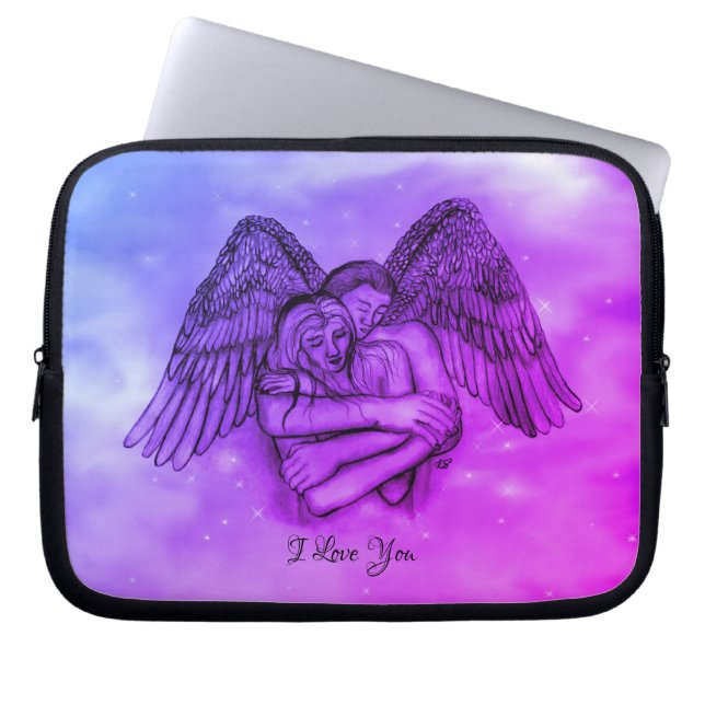 Angel Eros in der Liebe, ich Liebe Sie Laptopschutzhülle (Vorderseite)