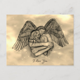 Angel Eros in der Liebe, ich Liebe Sie Postkarte
