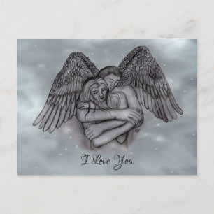 Angel Eros in der Liebe, ich Liebe Sie Postkarte