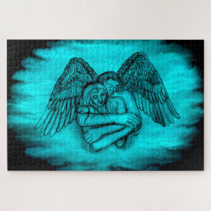 Angel Eros in Liebe , Schwarz und Grün