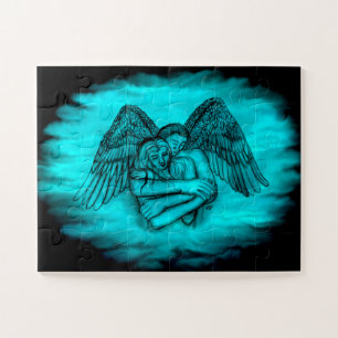 Angel Eros in Liebe , Schwarz und Grün