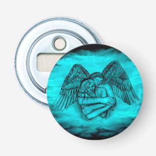 Angel Eros in Liebe , Schwarz und Grün Flaschenöffner