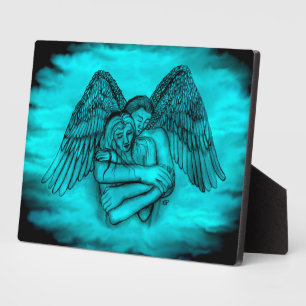 Angel Eros in Liebe , Schwarz und Grün Fotoplatte