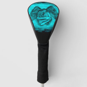 Angel Eros in Liebe , Schwarz und Grün Golf Headcover