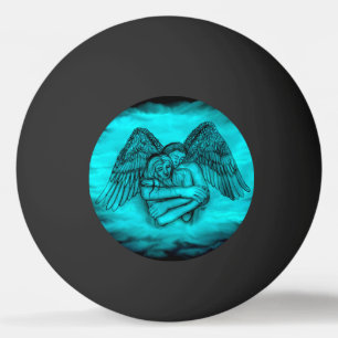 Angel Eros in Liebe , Schwarz und Grün Tischtennisball