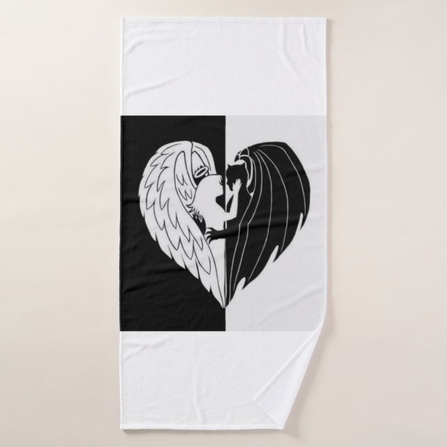Angel et diable (Serviette de bain)
